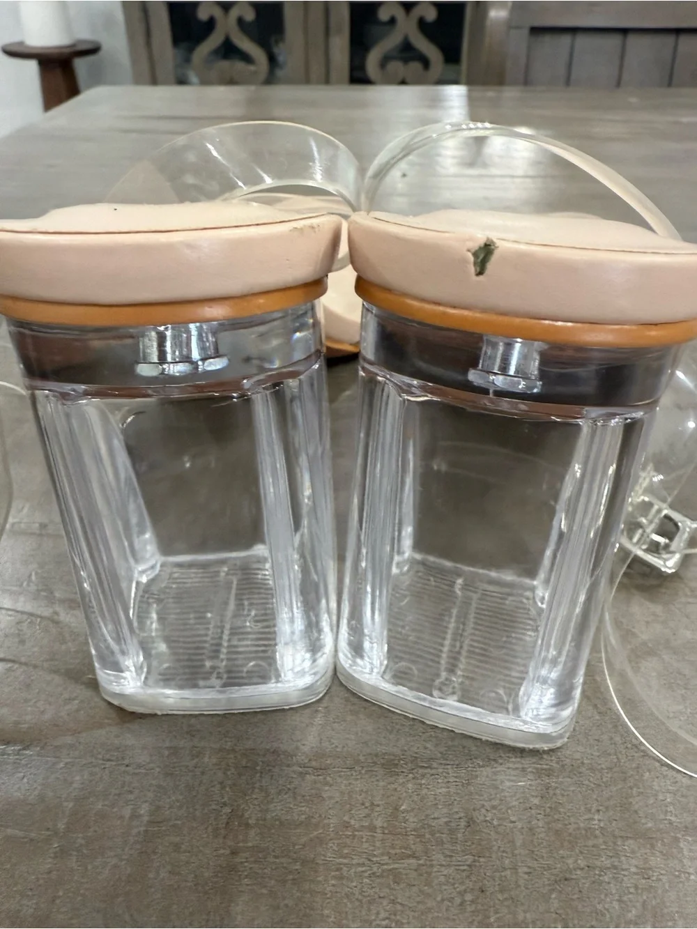 Boohoo Clear PVC Wrap Around Block Heel Sandals Nude Size 7/40